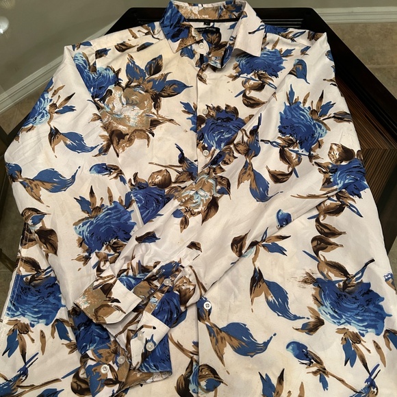 Barry.Wang Long sleeve size L Floral Shirt - Picture 3 of 3